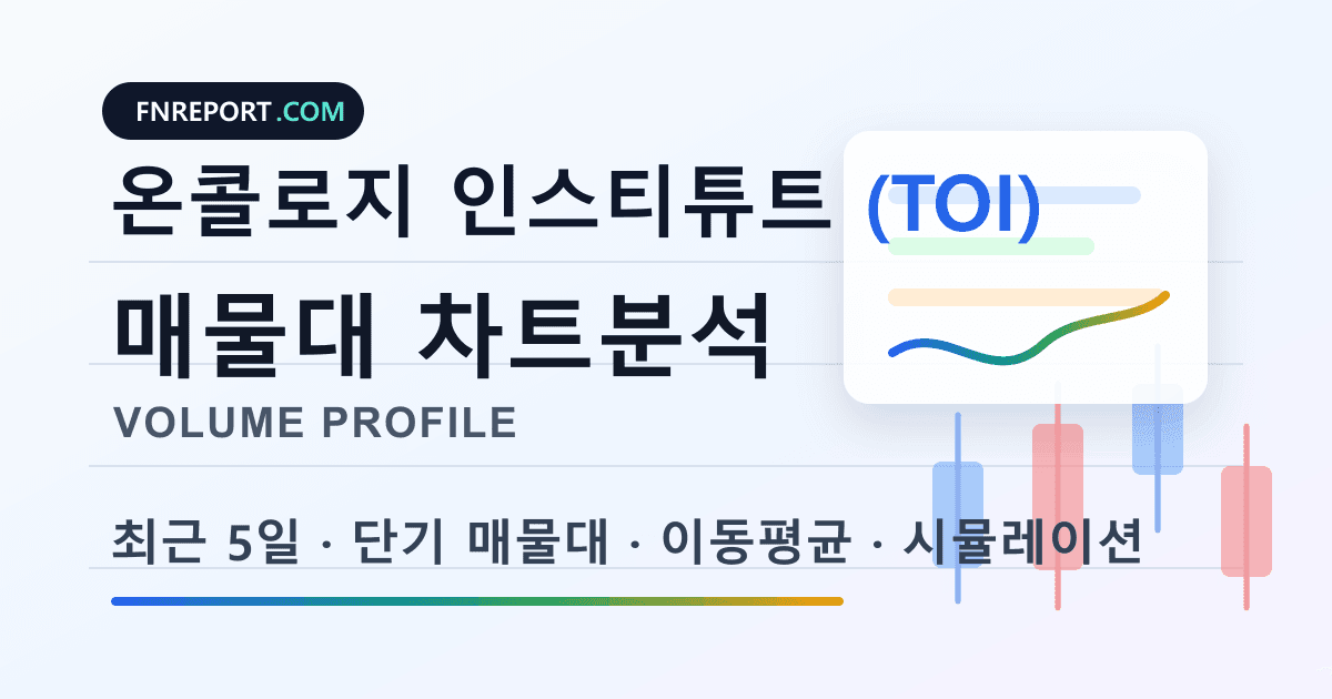 온콜로지 인스티튜트 (TOI) 차트분석
