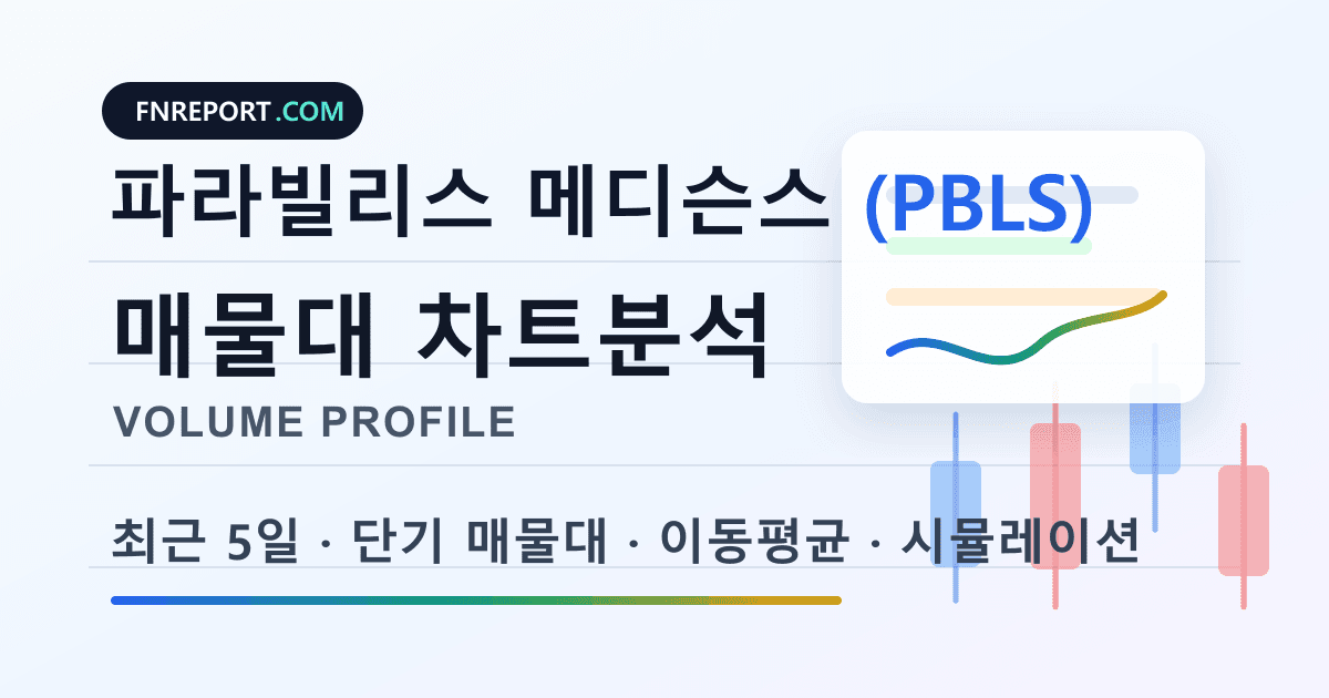 파라빌리스 메디슨스 (PBLS) 차트분석