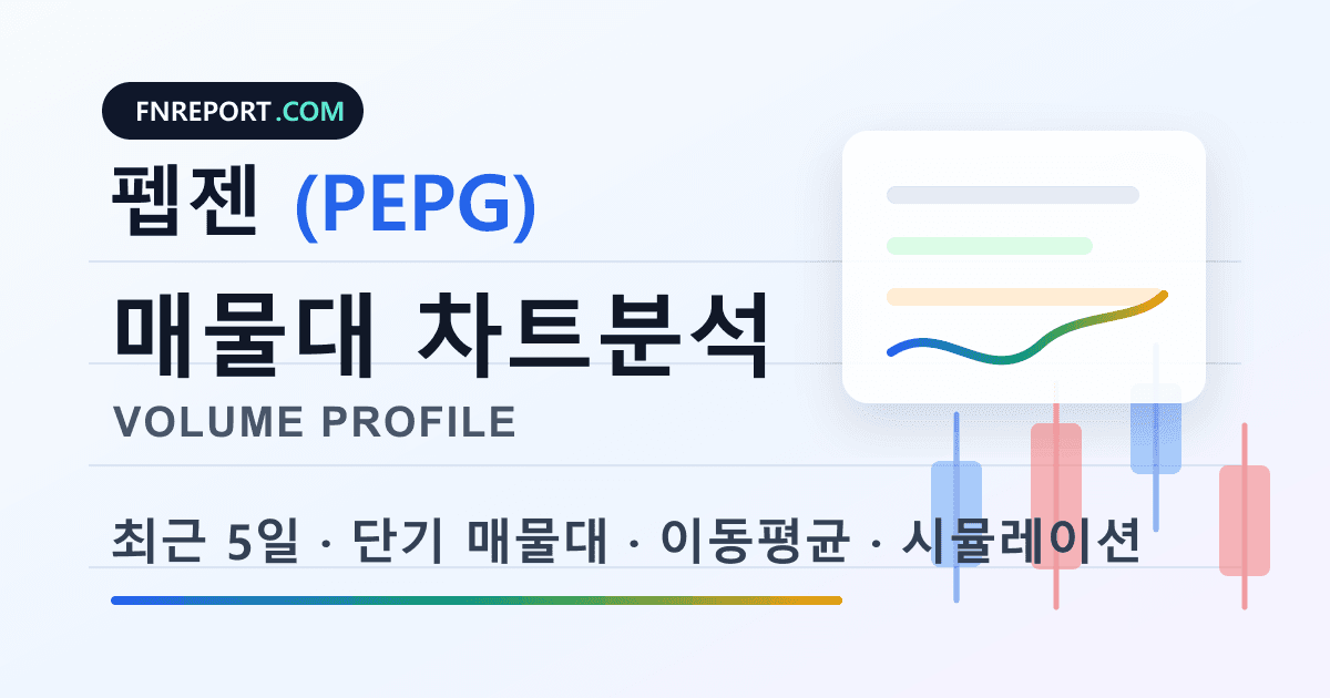 펩젠 (PEPG) 차트분석