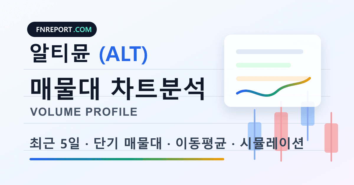 알티뮨 (ALT) 차트분석
